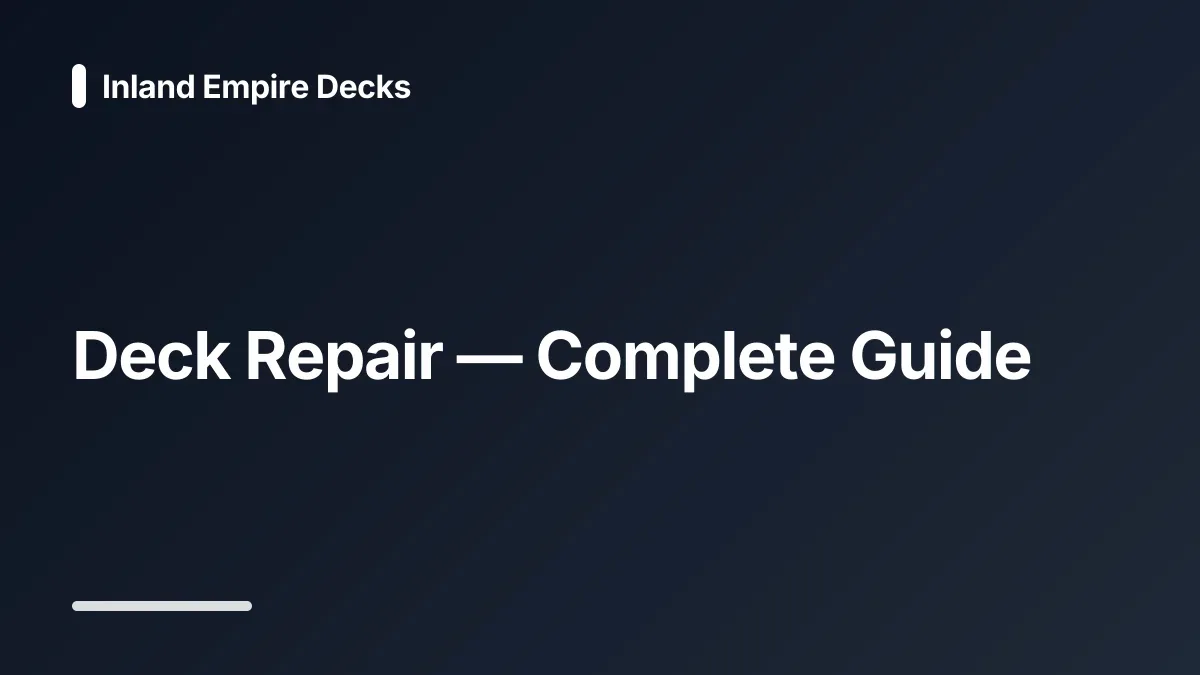 deck repair cost