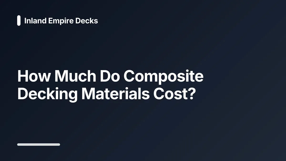 composite decking prices
